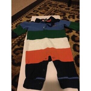 Chaps Baby Boys Striped Jumpsuit Romper Size 3 Months Multicolor